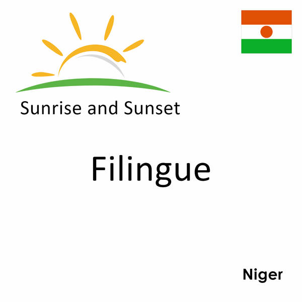 Sunrise and sunset times for Filingue, Niger