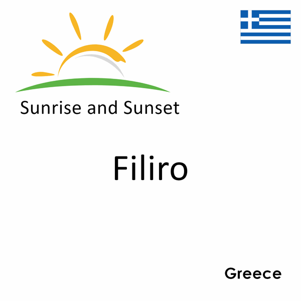 Sunrise and sunset times for Filiro, Greece