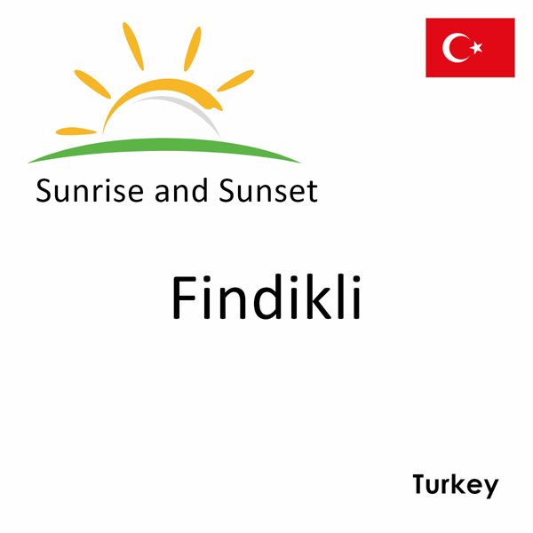 Sunrise and sunset times for Findikli, Turkey