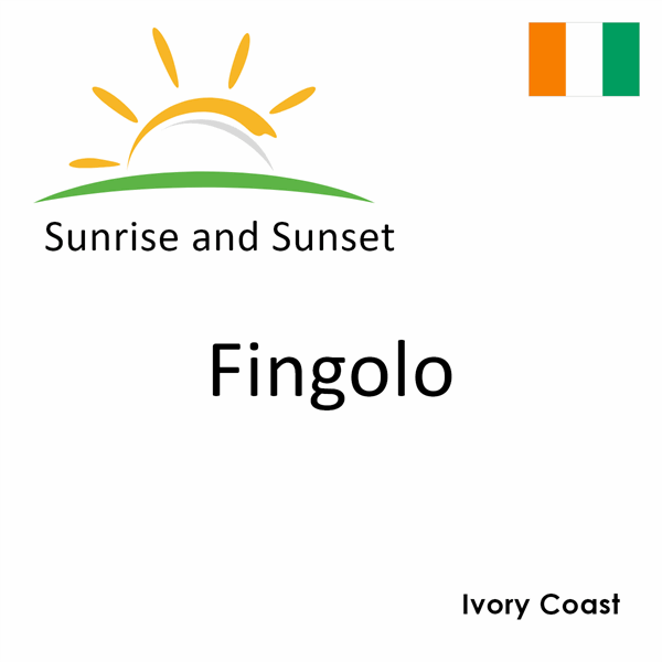 Sunrise and sunset times for Fingolo, Ivory Coast