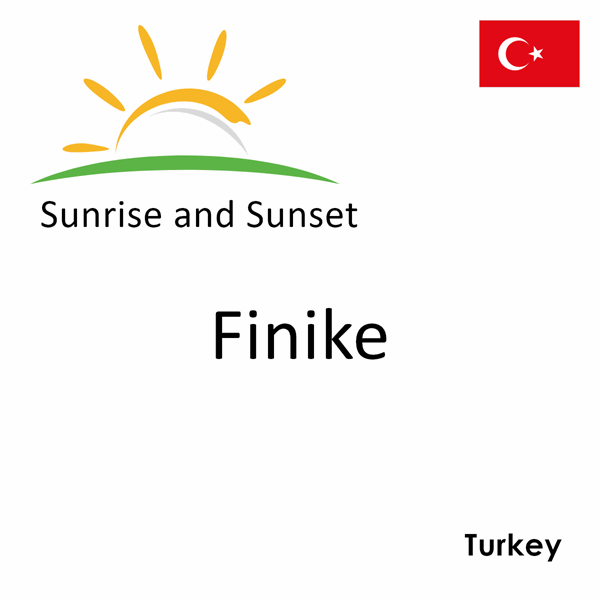 Sunrise and sunset times for Finike, Turkey