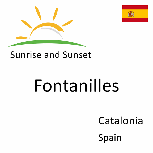 Sunrise and sunset times for Fontanilles, Catalonia, Spain