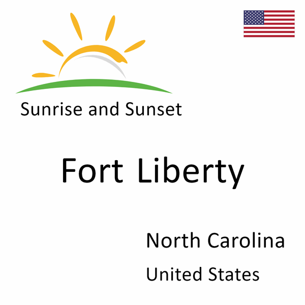 Sunrise and sunset times for Fort Liberty, North Carolina, United States