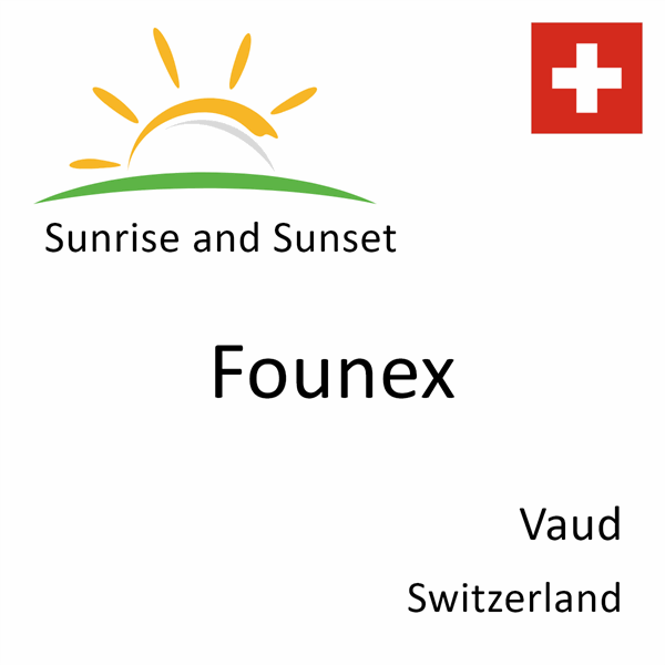 Sunrise and sunset times for Founex, Vaud, Switzerland