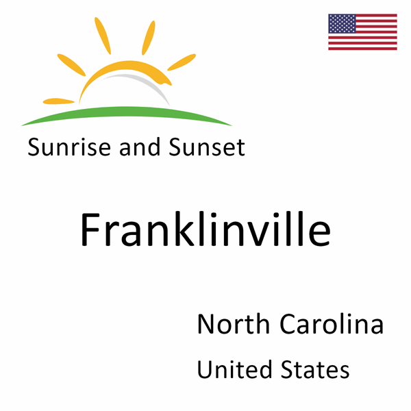 Sunrise and sunset times for Franklinville, North Carolina, United States