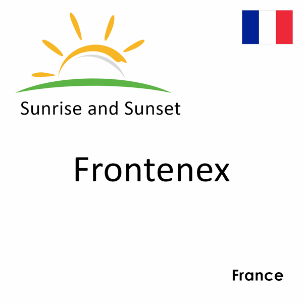 Sunrise and sunset times for Frontenex, France