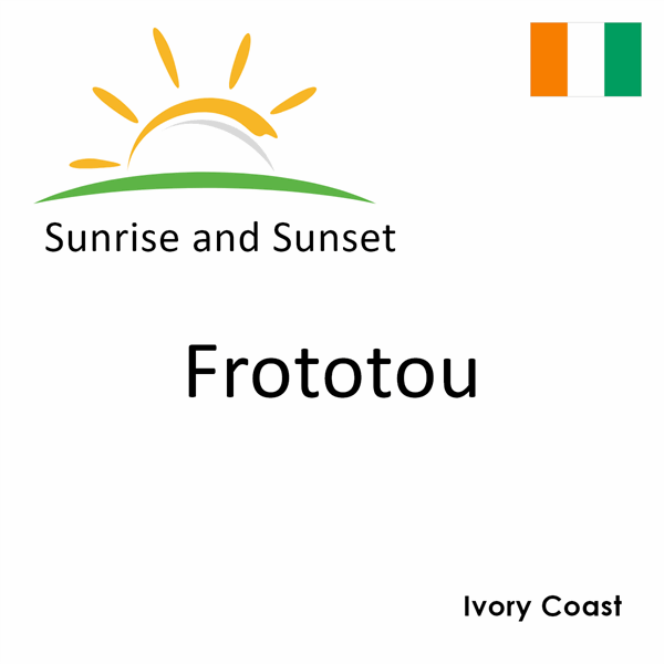 Sunrise and sunset times for Frototou, Ivory Coast