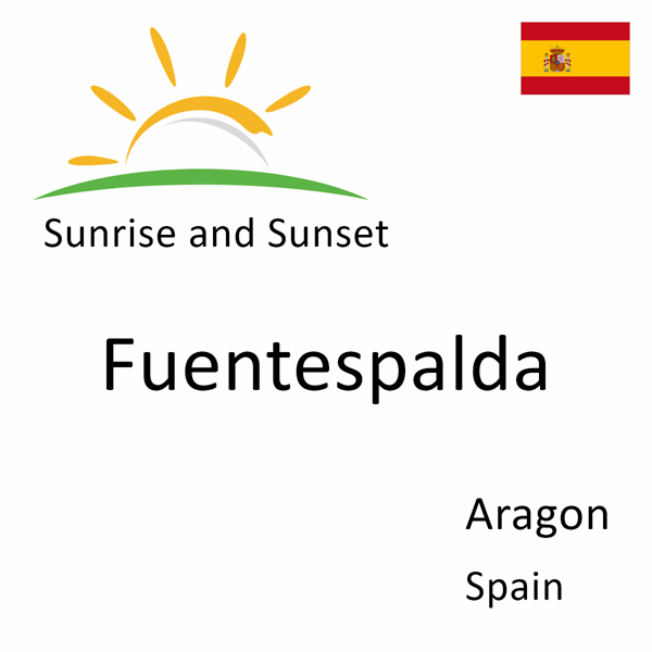 Sunrise and sunset times for Fuentespalda, Aragon, Spain