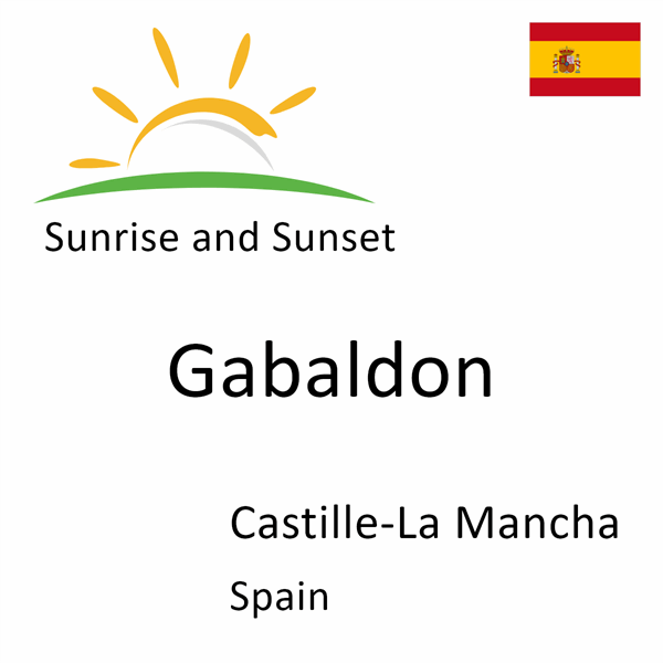 Sunrise and sunset times for Gabaldon, Castille-La Mancha, Spain