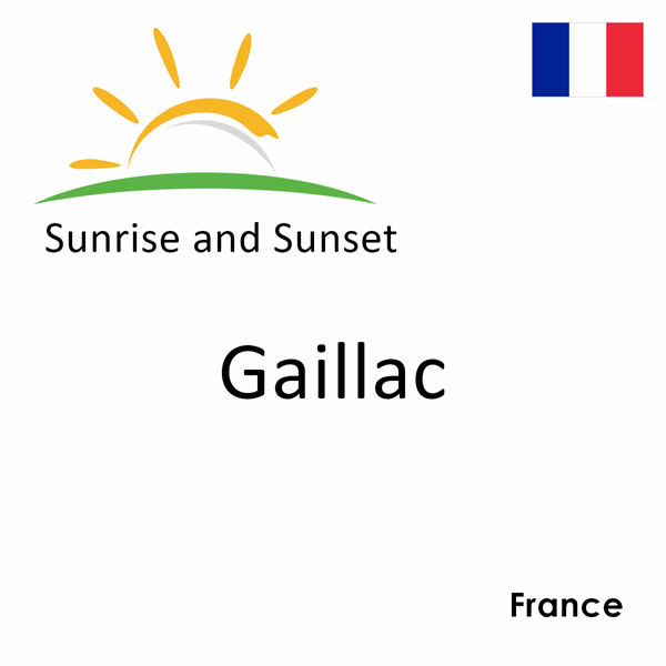 Sunrise and sunset times for Gaillac, France