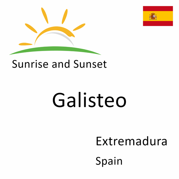 Sunrise and sunset times for Galisteo, Extremadura, Spain