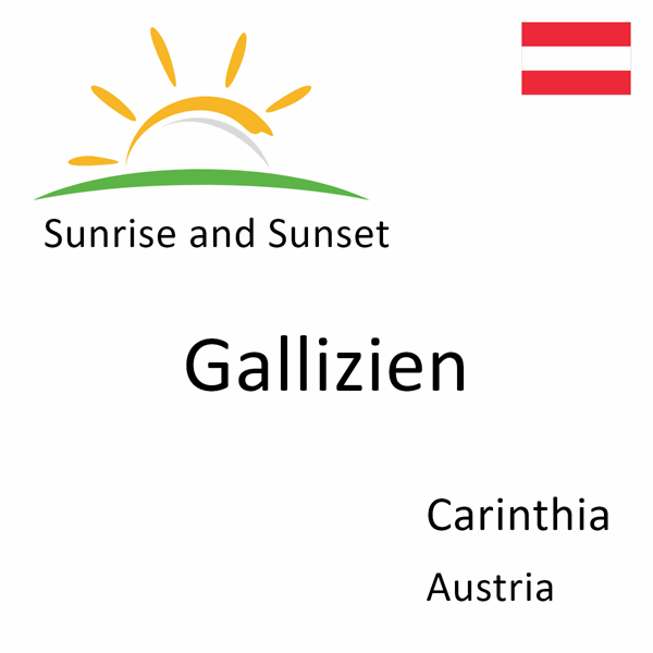 Sunrise and sunset times for Gallizien, Carinthia, Austria