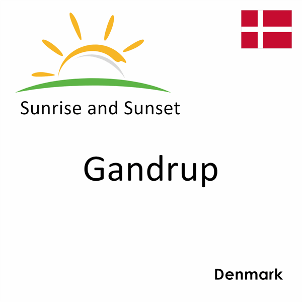 Sunrise and sunset times for Gandrup, Denmark