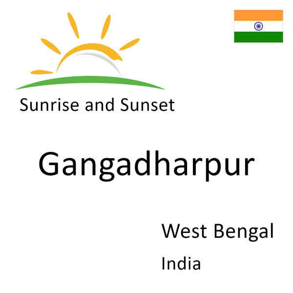 Sunrise and sunset times for Gangadharpur, West Bengal, India