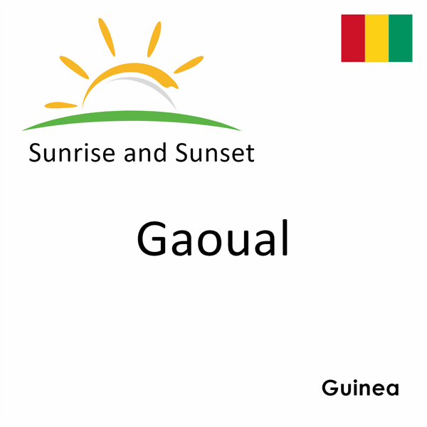 Sunrise and sunset times for Gaoual, Guinea