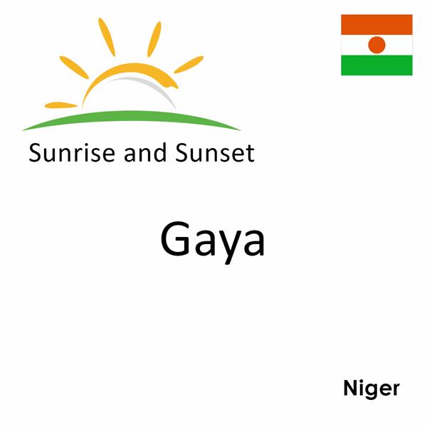 Sunrise and sunset times for Gaya, Niger