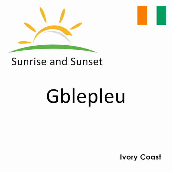 Sunrise and sunset times for Gblepleu, Ivory Coast