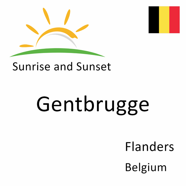 Sunrise and sunset times for Gentbrugge, Flanders, Belgium