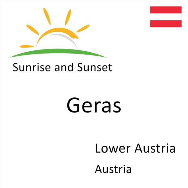 Sunrise and sunset times for Geras, Lower Austria, Austria