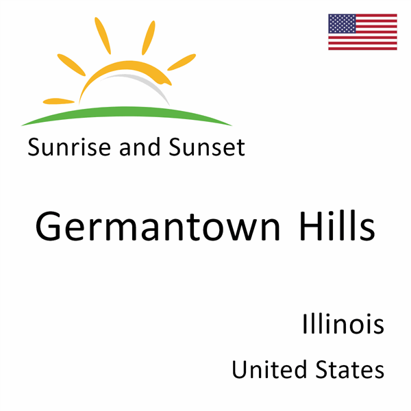 Sunrise and sunset times for Germantown Hills, Illinois, United States