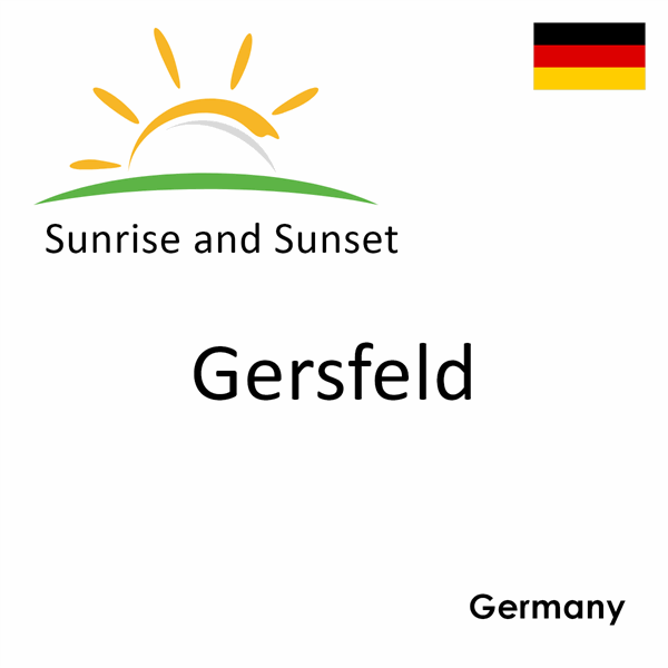 Sunrise and sunset times for Gersfeld, Germany