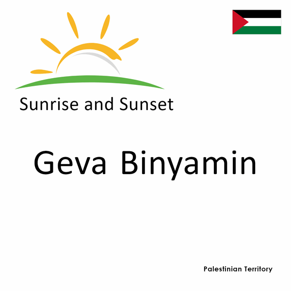 Sunrise and sunset times for Geva Binyamin, Palestinian Territory