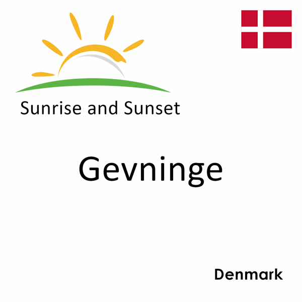 Sunrise and sunset times for Gevninge, Denmark