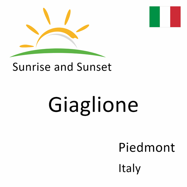 Sunrise and sunset times for Giaglione, Piedmont, Italy