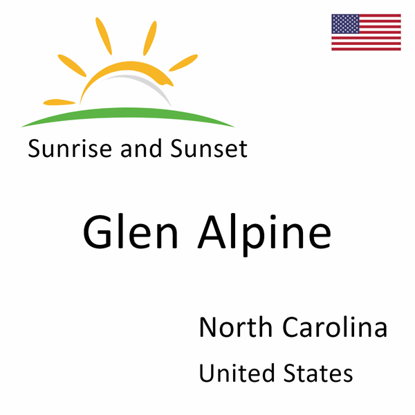 Sunrise and sunset times for Glen Alpine, North Carolina, United States