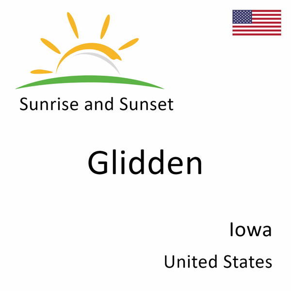 Sunrise and sunset times for Glidden, Iowa, United States