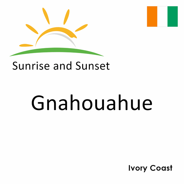 Sunrise and sunset times for Gnahouahue, Ivory Coast