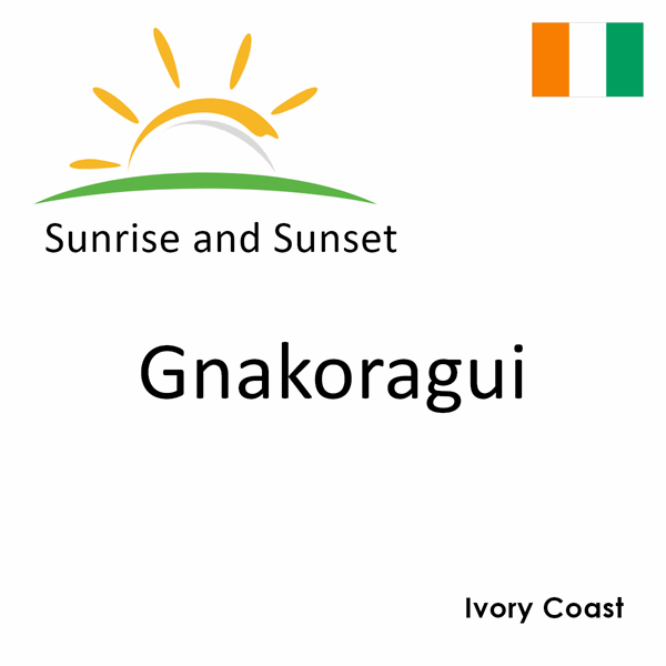 Sunrise and sunset times for Gnakoragui, Ivory Coast