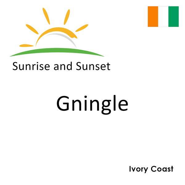 Sunrise and sunset times for Gningle, Ivory Coast