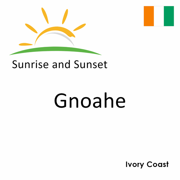 Sunrise and sunset times for Gnoahe, Ivory Coast