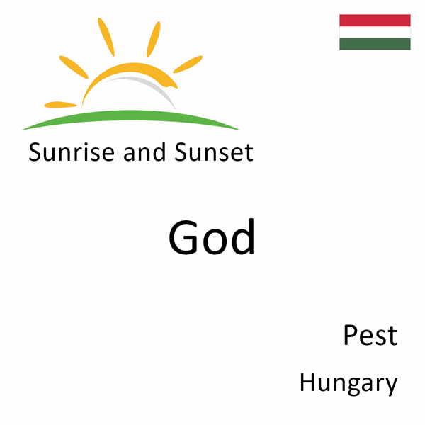 Sunrise and sunset times for God, Pest, Hungary