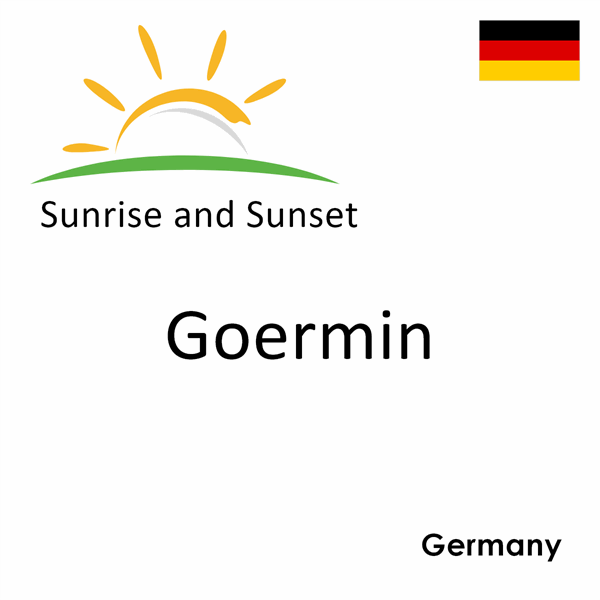 Sunrise and sunset times for Goermin, Germany