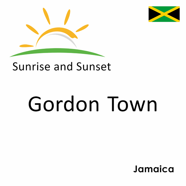 Sunrise and sunset times for Gordon Town, Jamaica