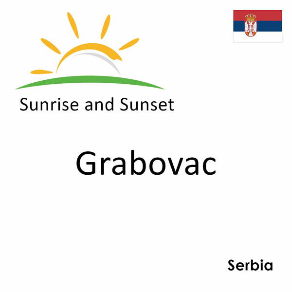 Sunrise and sunset times for Grabovac, Serbia