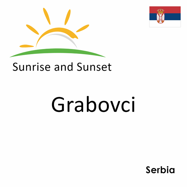 Sunrise and sunset times for Grabovci, Serbia