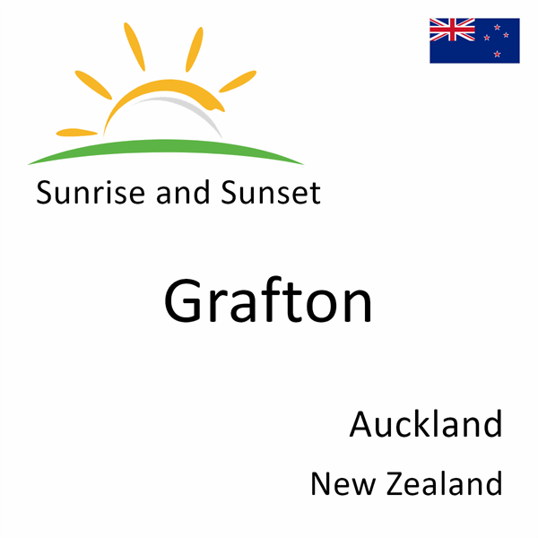 Sunrise and sunset times for Grafton, Auckland, New Zealand