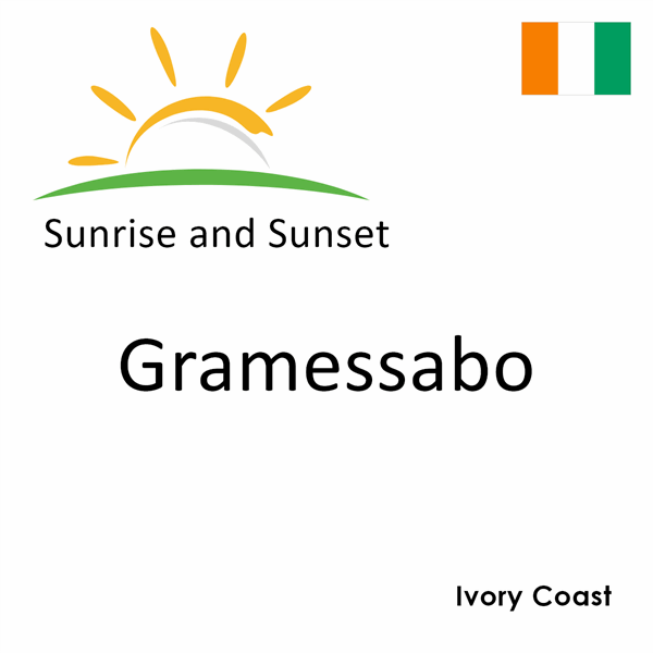 Sunrise and sunset times for Gramessabo, Ivory Coast