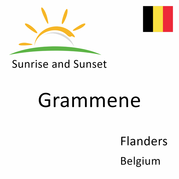 Sunrise and sunset times for Grammene, Flanders, Belgium