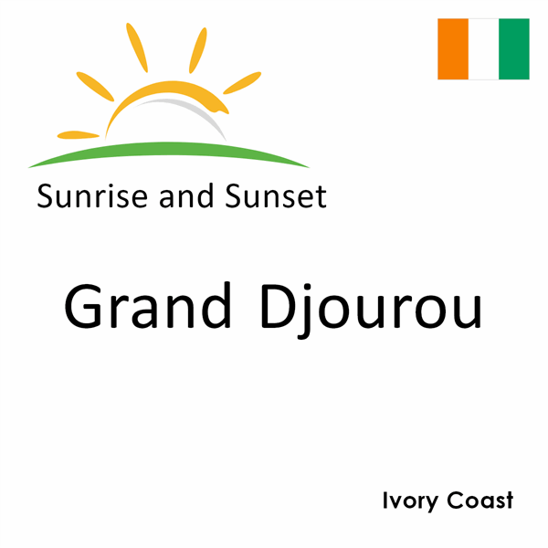 Sunrise and sunset times for Grand Djourou, Ivory Coast