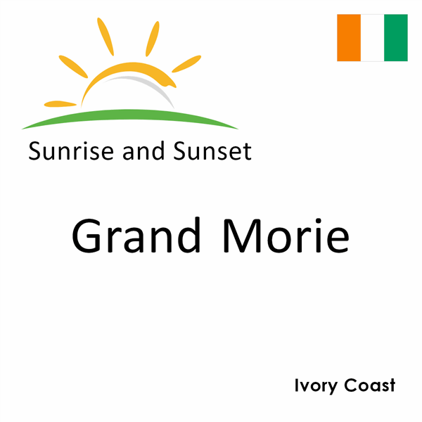 Sunrise and sunset times for Grand Morie, Ivory Coast