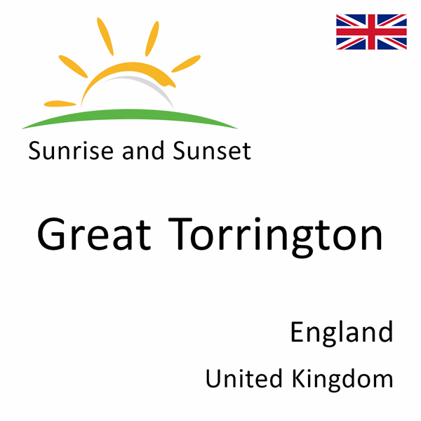 Sunrise and sunset times for Great Torrington, England, United Kingdom