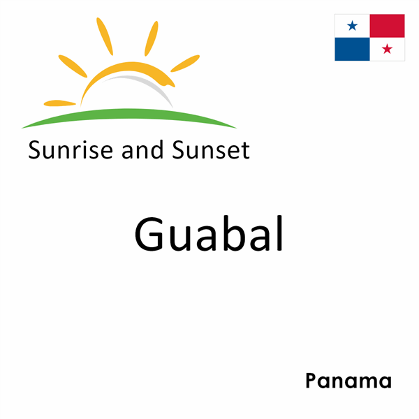 Sunrise and sunset times for Guabal, Panama