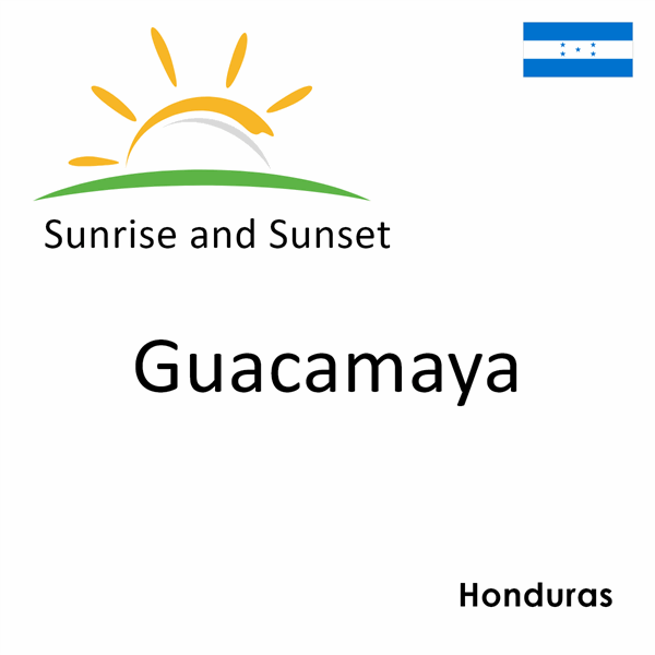 Sunrise and sunset times for Guacamaya, Honduras