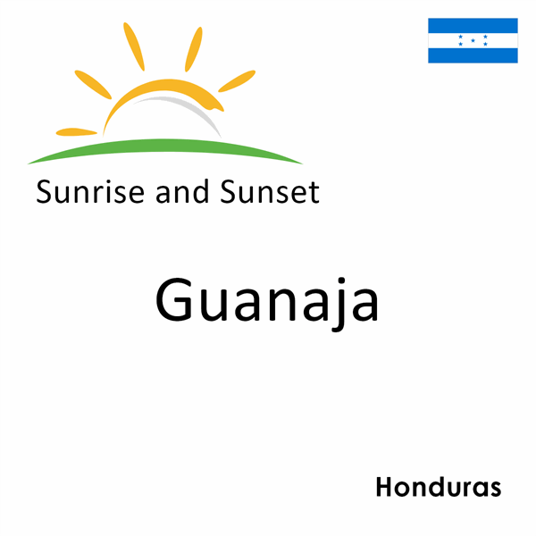 Sunrise and sunset times for Guanaja, Honduras