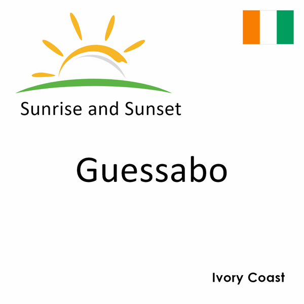 Sunrise and sunset times for Guessabo, Ivory Coast