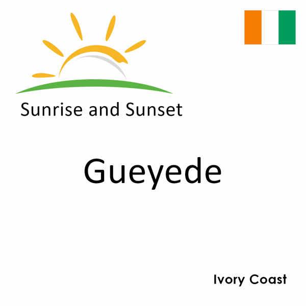 Sunrise and sunset times for Gueyede, Ivory Coast